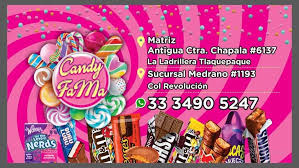 Tarjeta de Candy Fama con sucursales