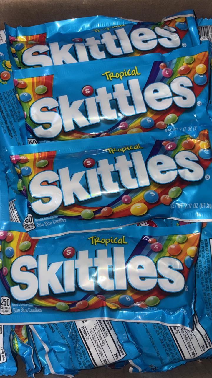 Skittles tropical color azul